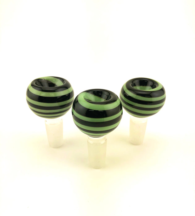 14mm Black Tube Slime Wrapped Bowls - SmokeZone 420