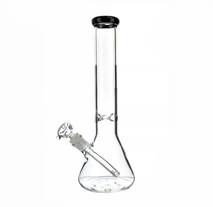 14" 5mm Color Mouth Clear Beaker Water Pipe - SmokeZone 420