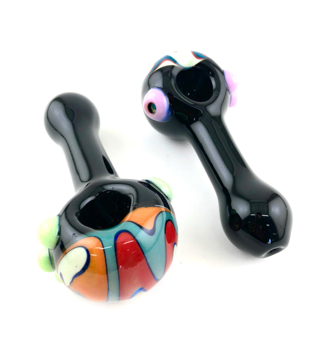 5" Full Black Tube Reverse Head Hand Pipe - SmokeZone 420