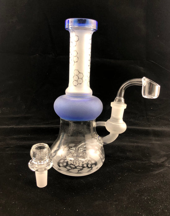 8" Frosted Mushroom Dab Rig - SmokeZone 420