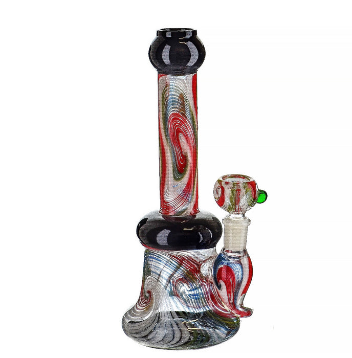 9" Fancy Straight Mouth Swirl Color Water Pipe - SmokeZone 420