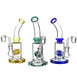 7" Bent Mouth Side Double Shower Perc Dab Rig - SmokeZone 420