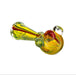 4.5" Triple Bead Head Fumed Rasta Striped Hand Pipe - SmokeZone 420