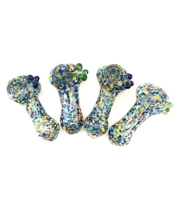 3" Triple Bead Multi Frit Hand Pipe - SmokeZone 420