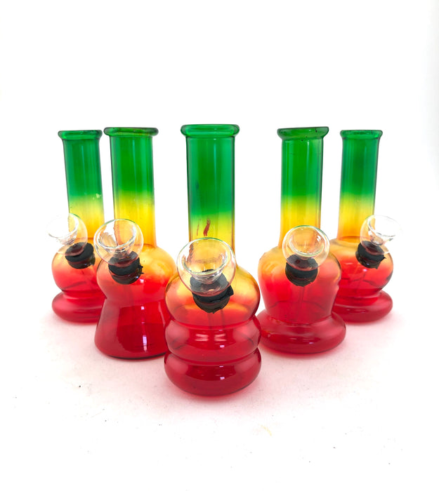 5" Mini Rasta Color Water Pipe - SmokeZone 420