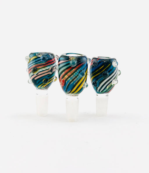 14mm Beaded Body Twist Color Bowls - SmokeZone 420