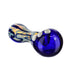 4.5" Blue Inside Work Fumed Spoon Pipe - SmokeZone 420