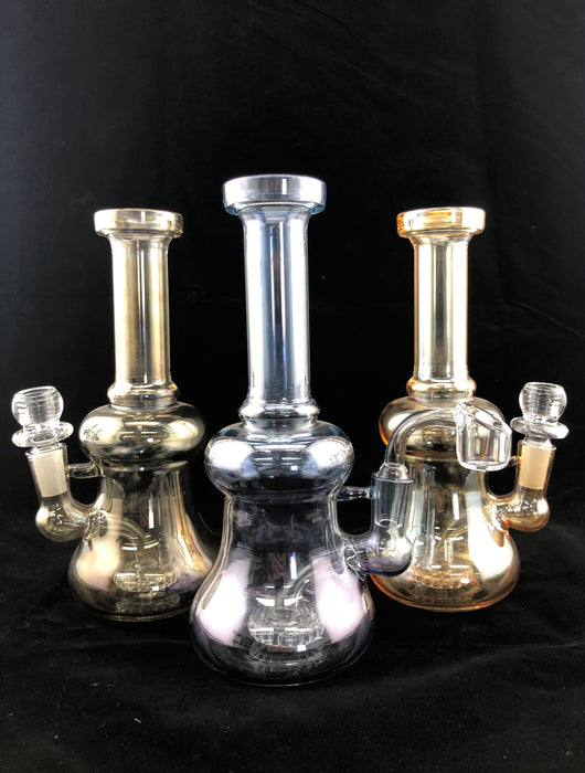 8" Shiny Transparent Dab Rig - SmokeZone 420