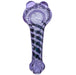 4.5" Beaded Head Narrow Body Purple Dichro Hand Pipe - SmokeZone 420
