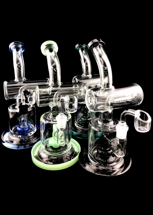 10" Inline Cylinder & Shower Perc Dab Rig - SmokeZone 420