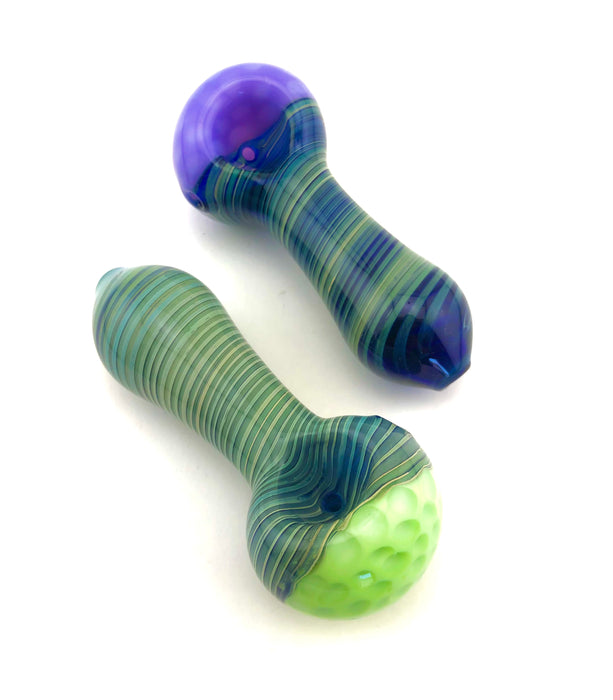 4.5" Slime Honeycomb Head Electric Fumed Hand Pipe - SmokeZone 420