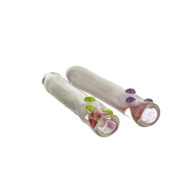 4" Glow In The Dark Triple Bead Chillum - SmokeZone 420