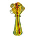4.5" Triple Bead Head Fumed Rasta Striped Hand Pipe - SmokeZone 420