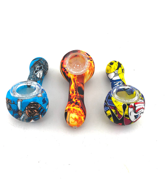 3" Printed Silicone Hand Pipe - SmokeZone 420