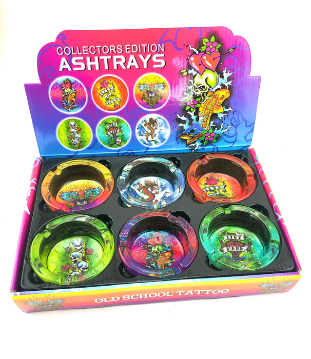 Old School Tattoo Edition Glass Astray Display - SmokeZone 420