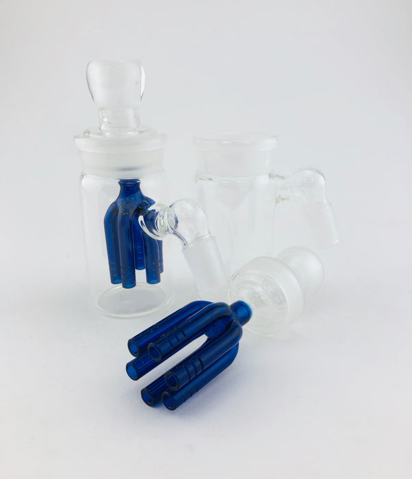 18/18mm Blue Open Top Tree Perc Ash Catcher - SmokeZone 420