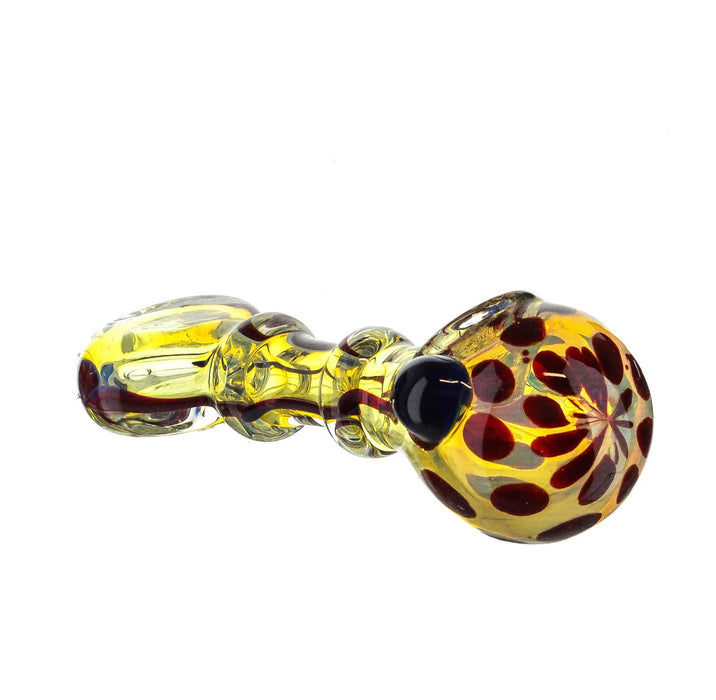 4.5" Polka Dot Head Flat Mouth Fumed Hand Pipe - SmokeZone 420