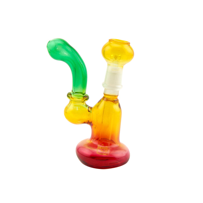 5" Rasta Color Sherlock Bubbler Dab Rig - SmokeZone 420