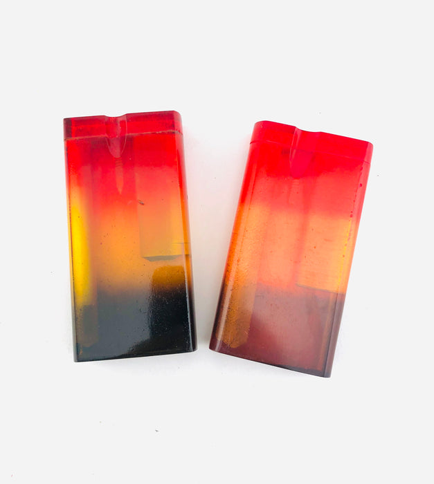 4" Transparent Rasta Color Acrylic Dugouts - SmokeZone 420