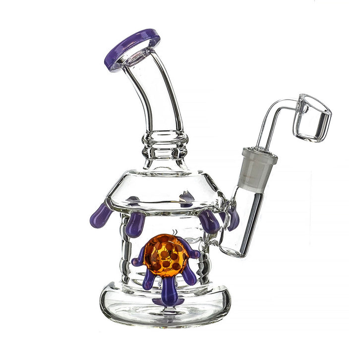 7" Slime Color Side Bead Dab Rig - SmokeZone 420