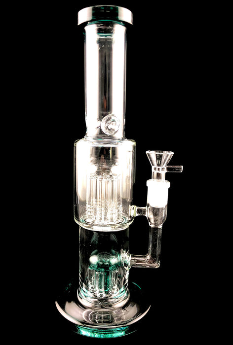 11" Straight Tube Double Tree Perc Water Pipe - SmokeZone 420
