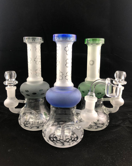 8" Frosted Mushroom Dab Rig - SmokeZone 420