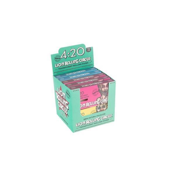 Lion Rolling Circus 420 Block 1¼ Transparent Rolling Paper - SmokeZone 420