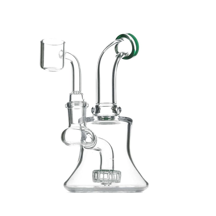 6" Clear Beaker Base Color Shower Perc Dab Rig - SmokeZone 420