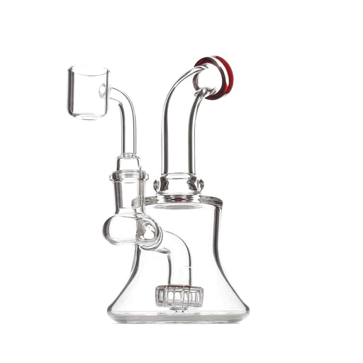 6" Clear Beaker Base Color Shower Perc Dab Rig - SmokeZone 420