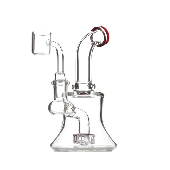 6" Clear Beaker Base Color Shower Perc Dab Rig - SmokeZone 420