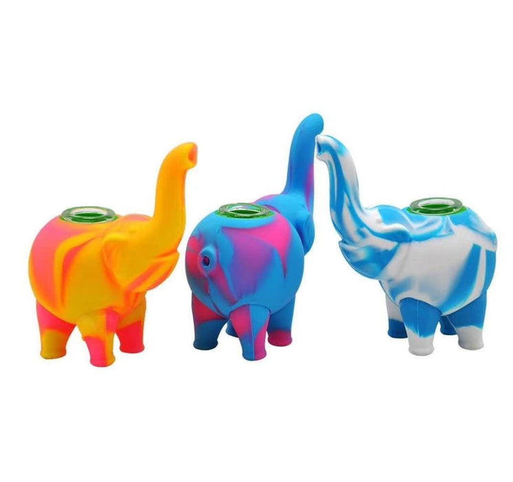 Silicone Elephant Hand Pipe - SmokeZone 420