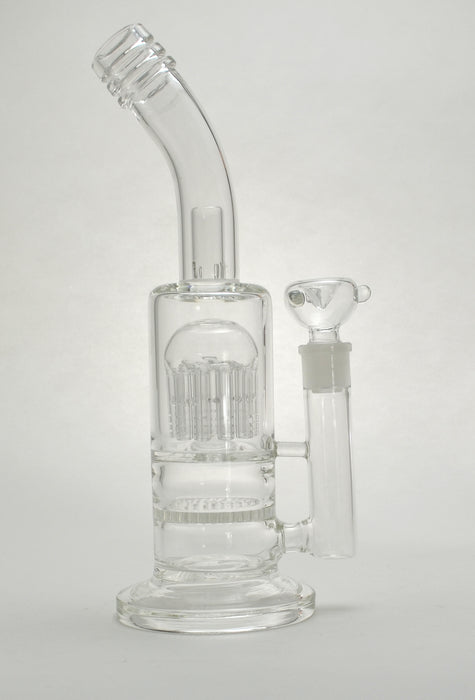 12" Tree Honeycomb Perk Clear Heavy Water Pipe - SmokeZone 420