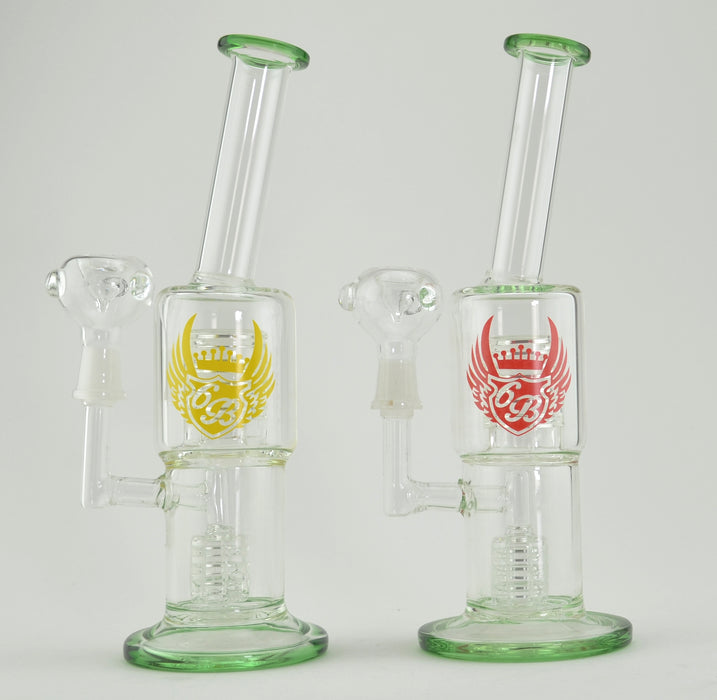 10" Slanted Mouth Matrix Dome Perc Water Pipe - SmokeZone 420